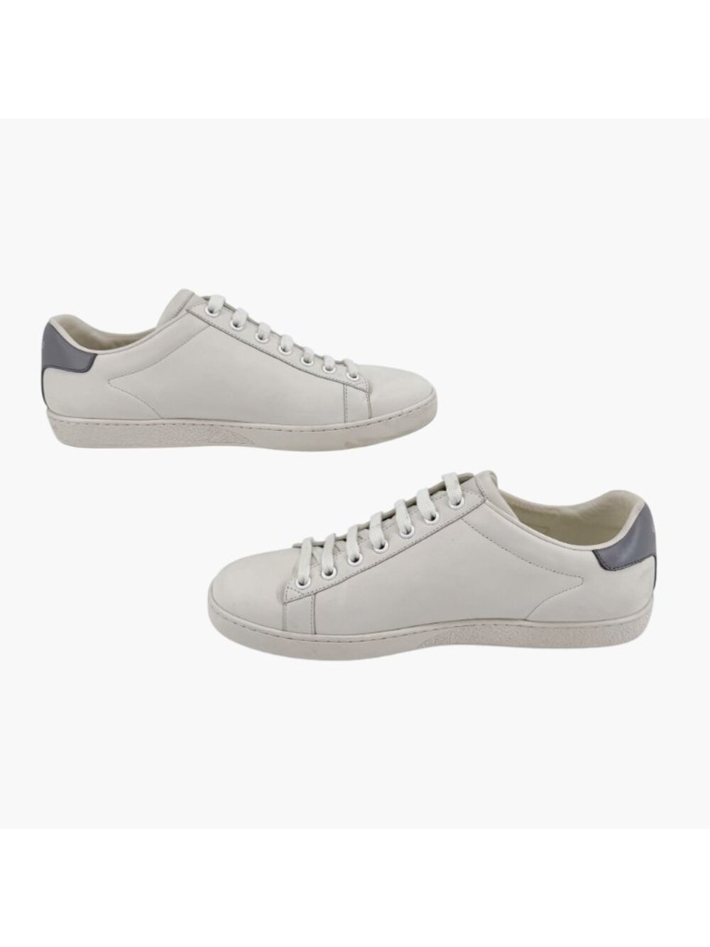 Gucci Ace GG Interlock Logo Low Top Sneakers White Leather Size 39 US 9 Women - Picture 10 of 14